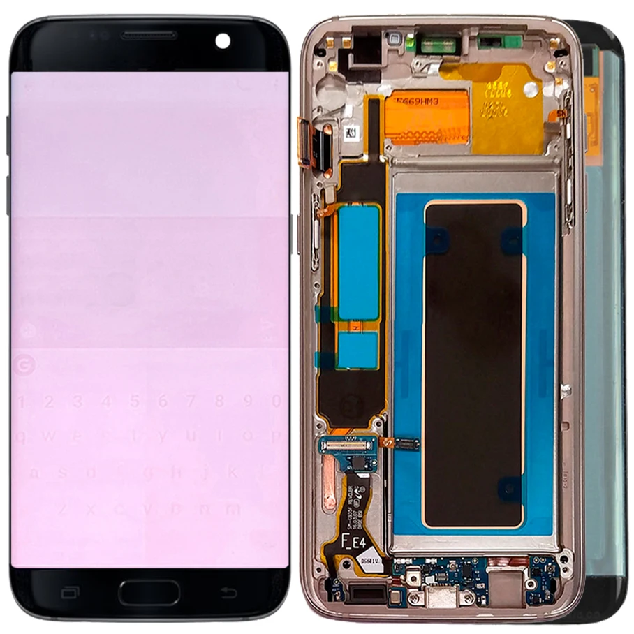 Оригинальный S7 Edge ЖК-дисплей для samsung Galaxy ЖК-экран дисплей рамка супер AMOLED SM-G935F