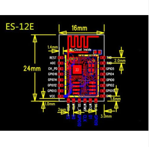 1 шт. ESP-12E ESP8266 удаленный Серийный порт wifi беспроводной модуль 4M Flash | Электронные