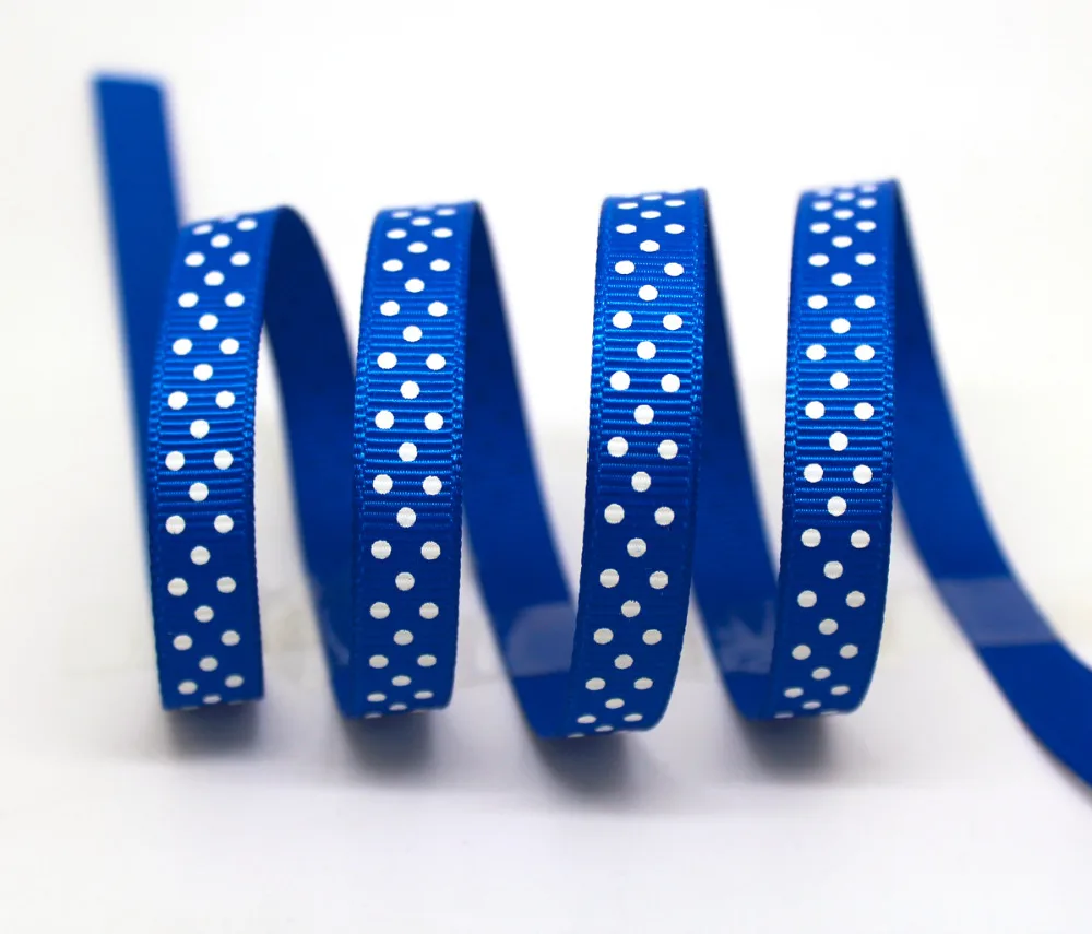 PPCrafts Буле точка ribon 3/8 &quot9 мм Grosgrain ленты печатных горошек 50 ярдов/рулон | Дом и сад