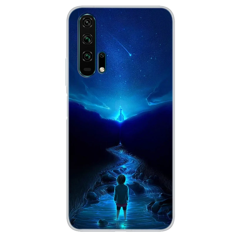 Чехол для телефона Huawei Honor 20 Pro звездное небо Луна окрашенный мягкий чехол Honor20