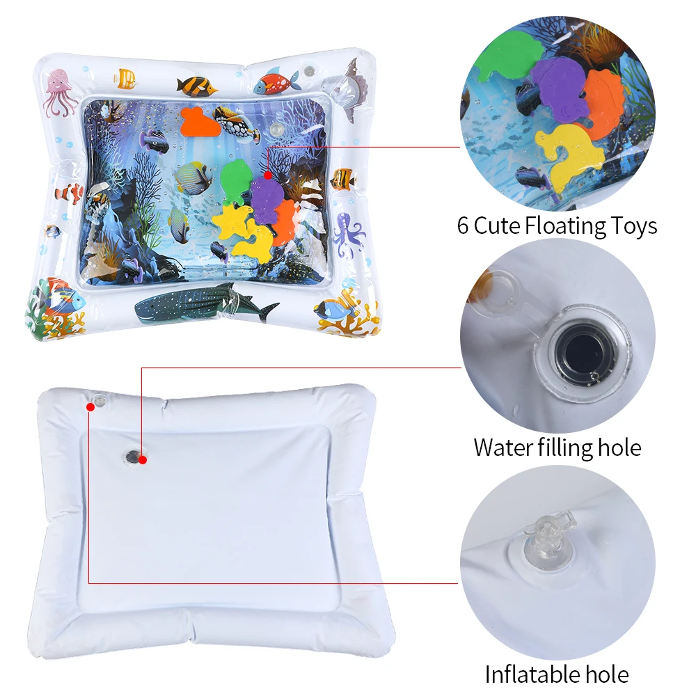 Dozzlor креативный надувной детский водный коврик игровой для малышей Забавный