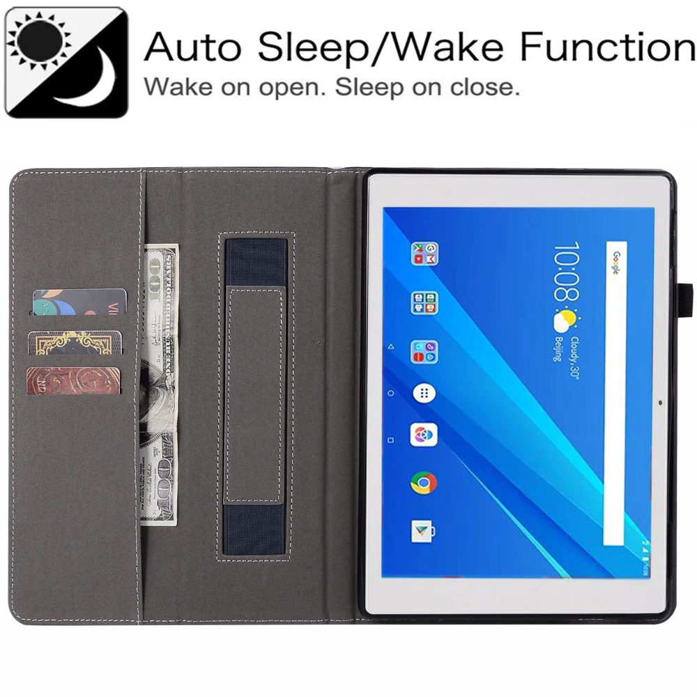 Кожаный чехол для Lenovo Tab4 Tab 4 10 Plus 1 ТБ X704L TB X704F X704N противоударный 10|Чехлы планшетов