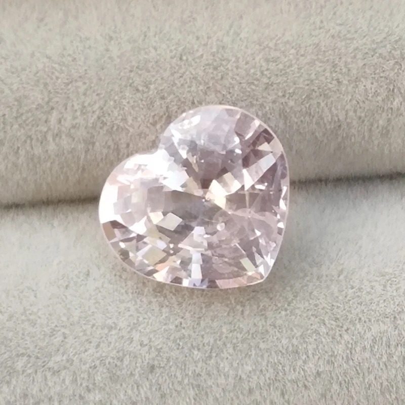 chenwanfu natural Mogok myanmar Spinel loose stone Coloured Gemstone pink white heart-shaped 2.96 carat | Украшения и аксессуары
