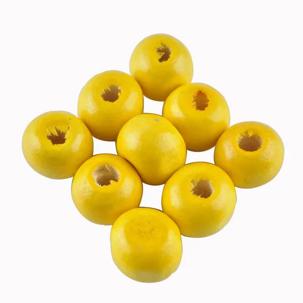 Модные круглые деревянные разделительные шарики 8 мм 200 шт./лот разных цветов