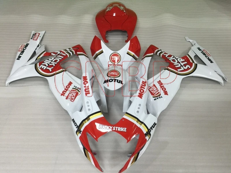 Обтекатели GSX R 600 2006 2007 K6 белые красные Φ GSXR без краски|Полные комплекты