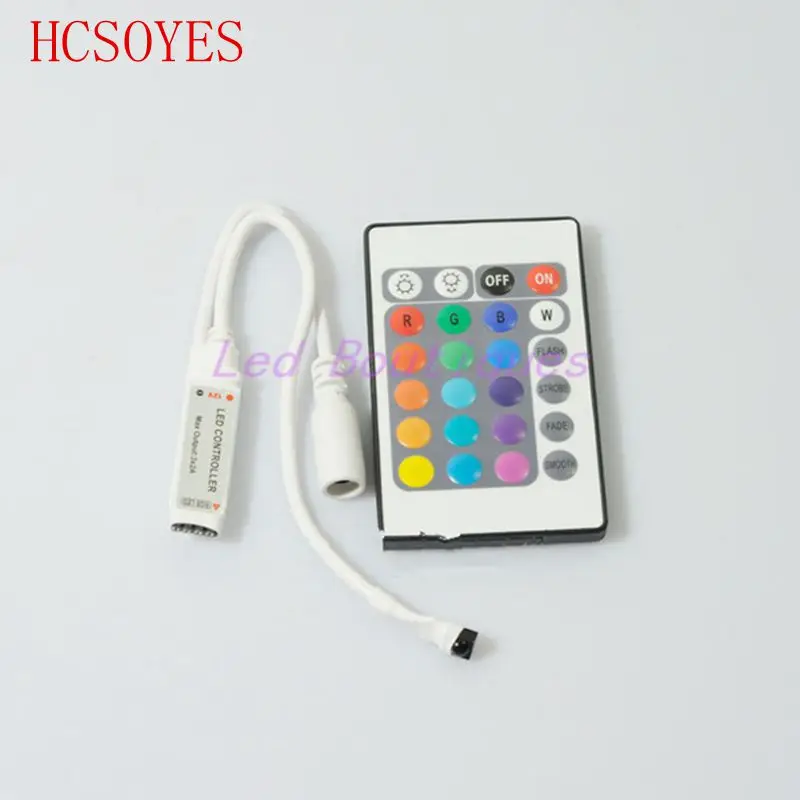 DC 12V 24Key Мини ИК пульт дистанционного управления беспроводной RGB светодиодный
