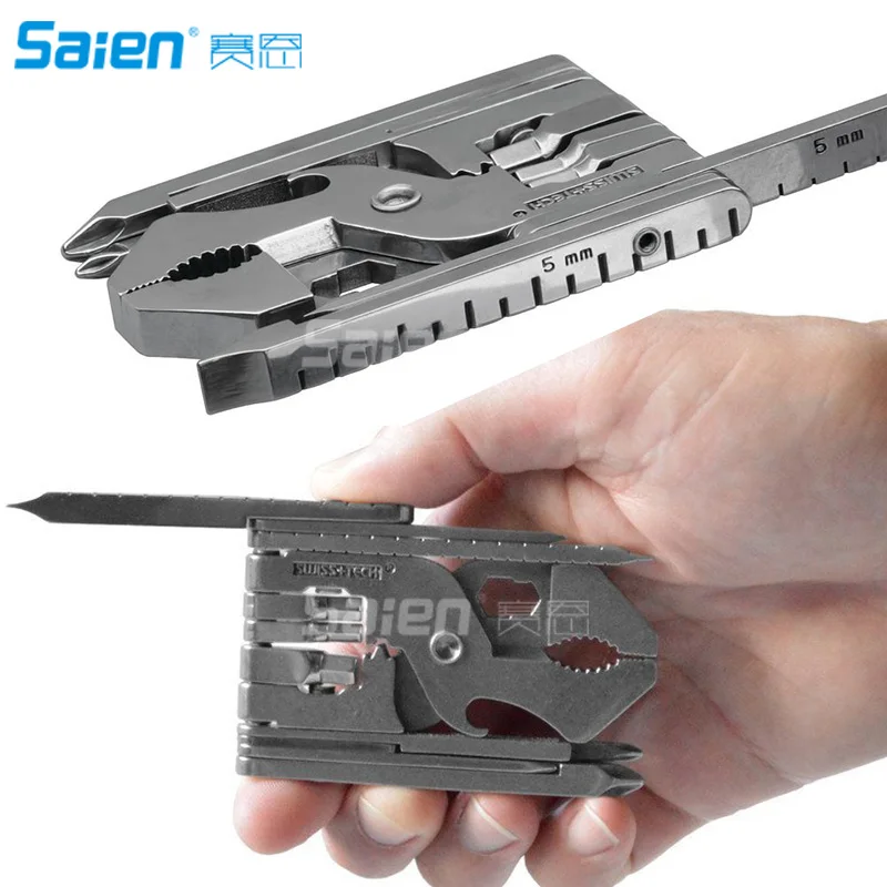Швейцарский инструмент Swiss+Tech Micro-Max 22-in-1 Multi-Function Tool Set: 2 ключа-шестигранника, отвертки, плоскогубцы, открывалка для бутылок, проволочный резак, строгатель.
