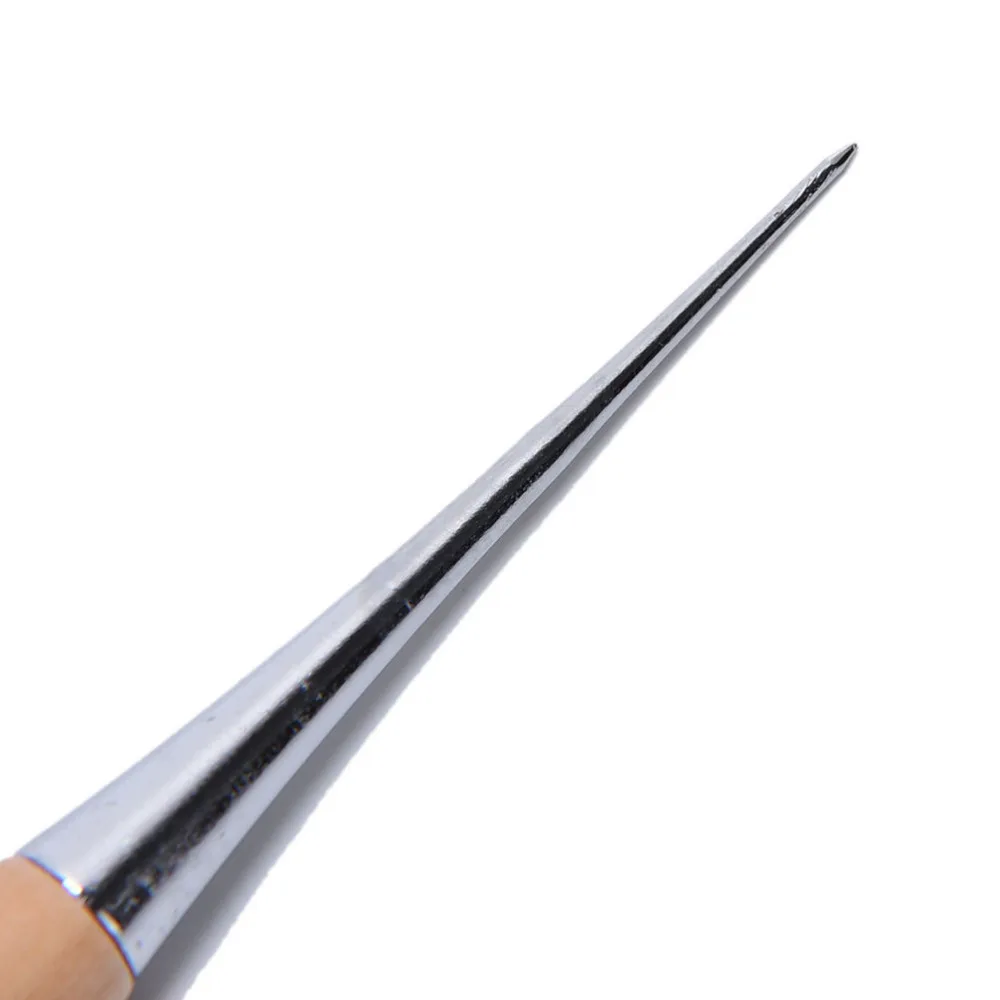 1pc Wooden Handle Speedy Stitching Sewing Awl Professional Leather Craft Tool With Waxed Thread And Needles | Дом и сад