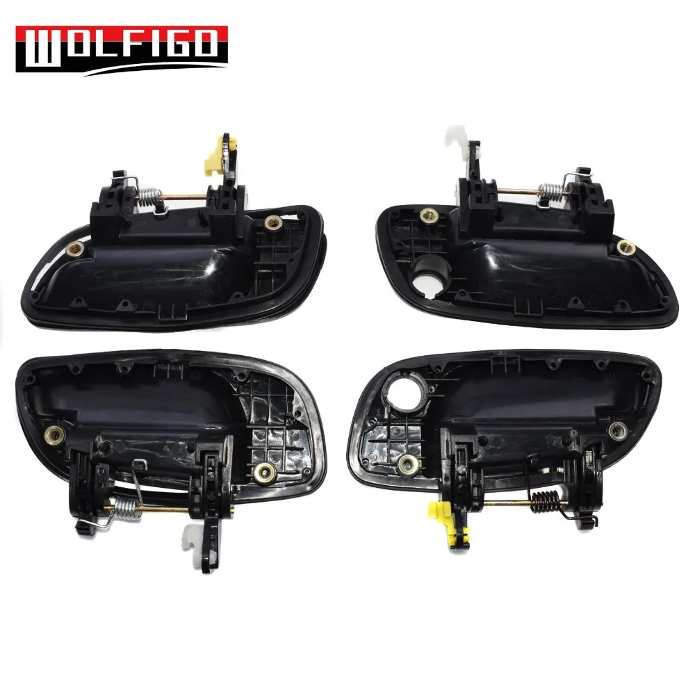 WOLFIGO для hyundai Elantra гладкий черный 2001-2005 наружные дверные ручки передний задний левый правый 82650-2D000, 82660-2D000