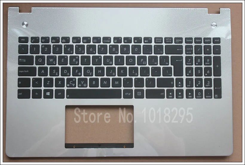 Новая греческая клавиатура для ноутбука ASUS N56 N56V N56VJ N56VM N56VZ серебристая с