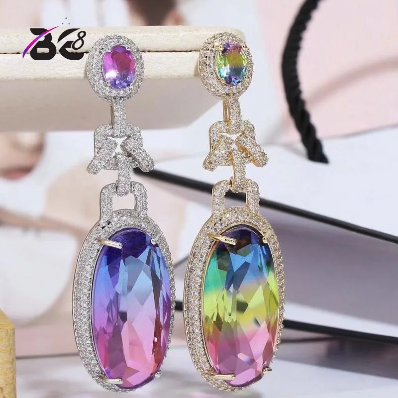 Женские Висячие серьги Be 8 разноцветные винтажные эффектные длинные E828 2018 |