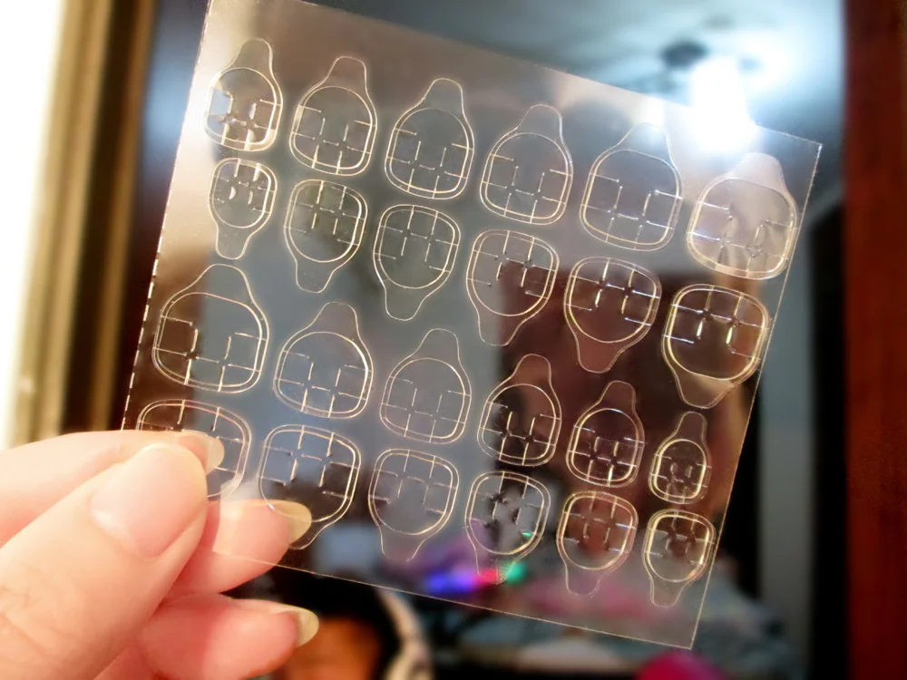 Художественные инструменты 5 листов прозрачные накладные ногти двухсторонний