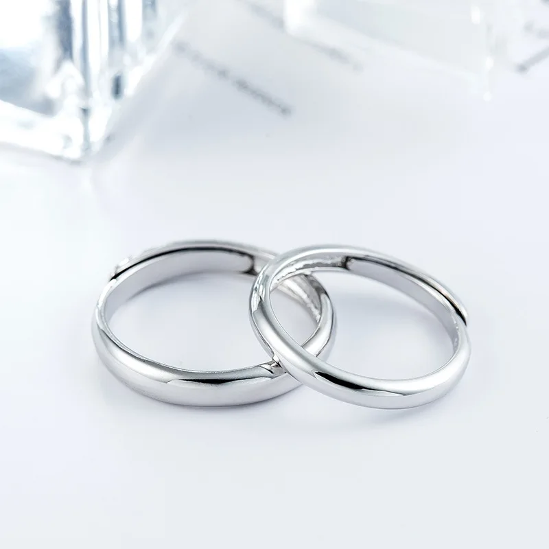 Тибетское серебряное широкое простое глянцевое кольцо для пар мужчин и женщин