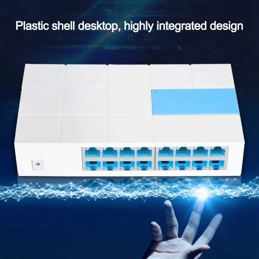 S116M 10/100 Мбит/с 16 портов быстрый Ethernet LAN RJ45 Vlan сетевой коммутатор хаб Настольный ПК |