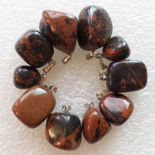 10 шт. подвески из красного дерева в обсидиана (отправлены случайным образом)