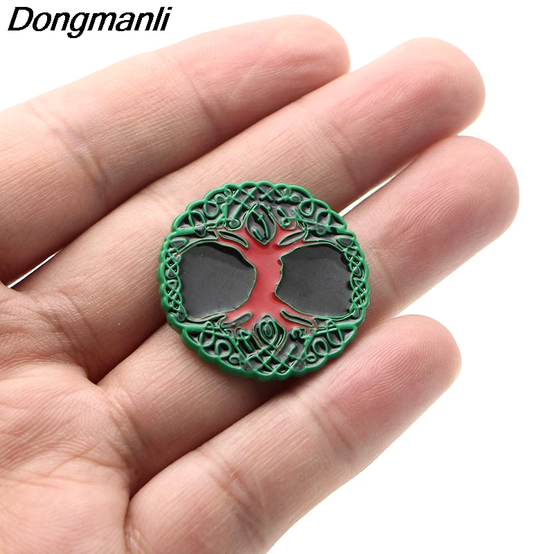 P3483 Dongmanli скандинавский Викинг ювелирные изделия Священная жизнь металлические эмалированные булавки и броши для женщин нагрудные булавки рюкзак сумки значок подарки