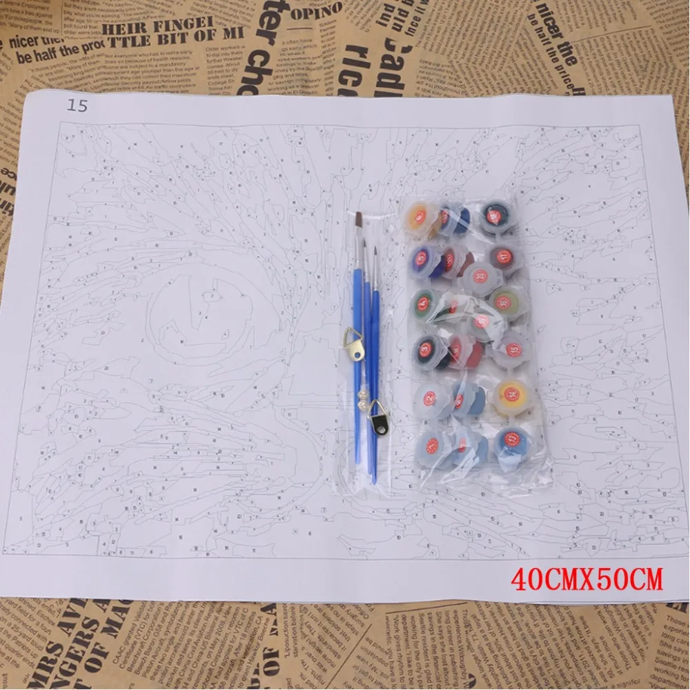 Бескаркасная роза DIY Цифровая масляная краска по номеру холст художественное