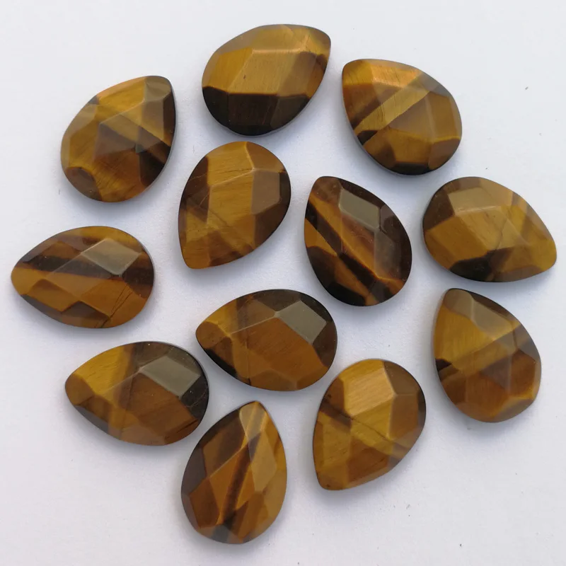 Wholesale fashion Hot sale natural tiger eye stone section bead for jewelry making 13X18MM 12Pcs/lot cab cabochon Ring accessori | Украшения