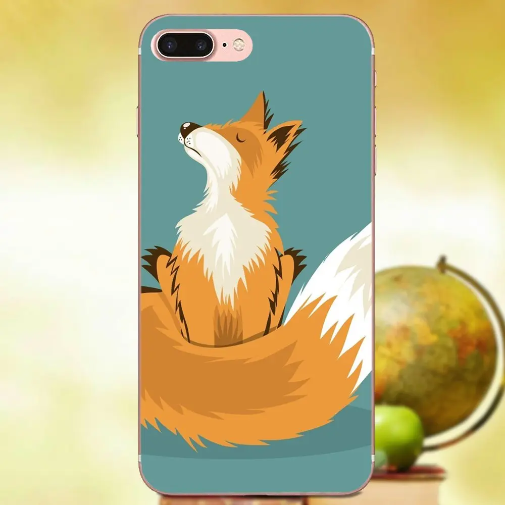 ТПУ телефон для Samsung Galaxy Note 2 3 4 5 8 9 S3 S4 S5 S6 S7 S8 S9 mini Edge Plus животные Милая лиса Ipod Touch Case