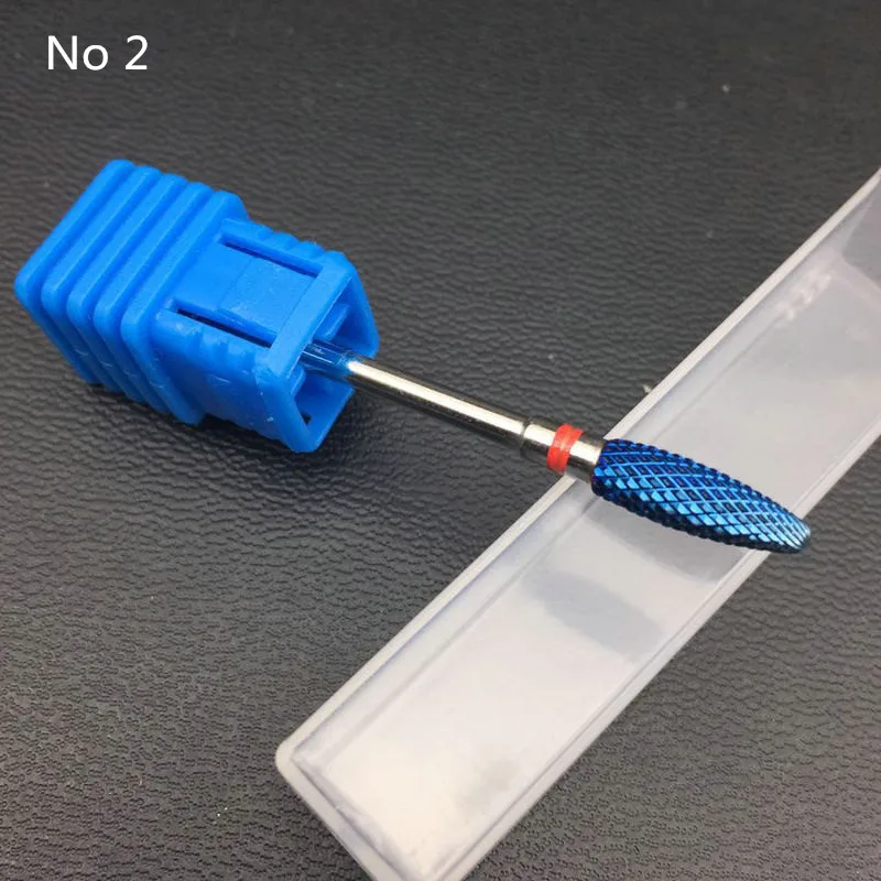 Высокое качество 9 тип синий вольфрам карбид ногтей сверло роторные заусенцы Маникюр Педикюр Дрель Для акриловые украшения для ногтей