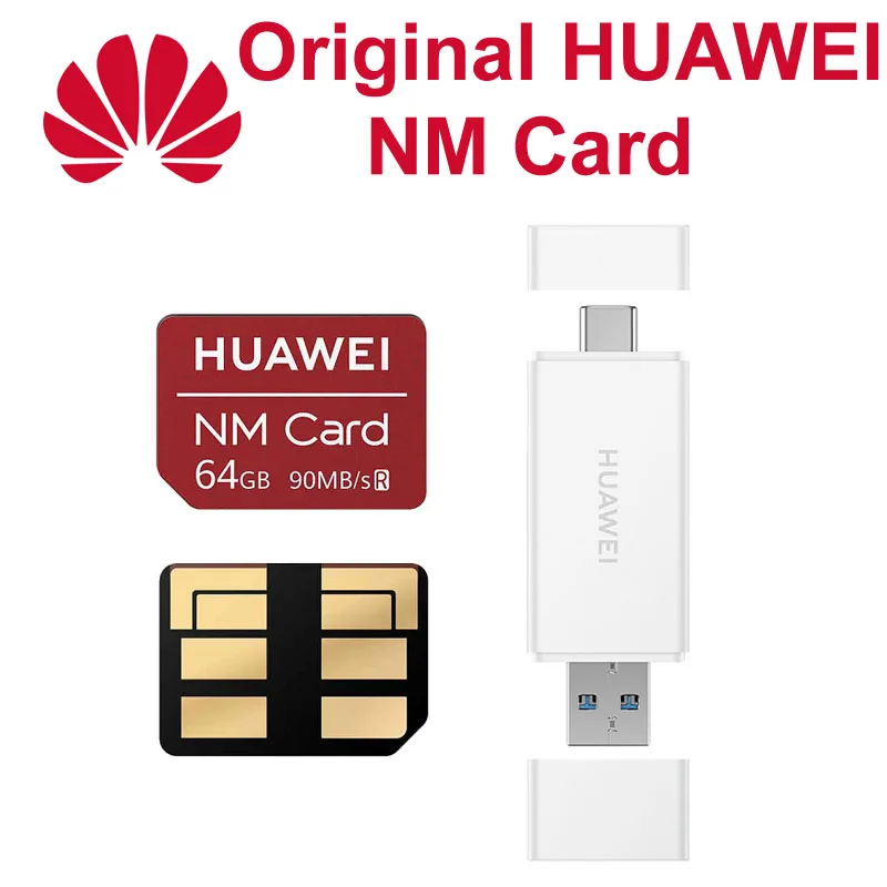 Карта Huawei NM 90 МБ/с./с 64 Гб/128 ГБ/256 ГБ для P40 Pro P30 Mate 30 Mate20 X Nova 5 USB3.1 Nano устройство