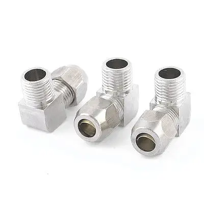 3 Pcs 1/8" PT Male to 6mm Swivel Elbow Quick Coupler Air Compression Fitting