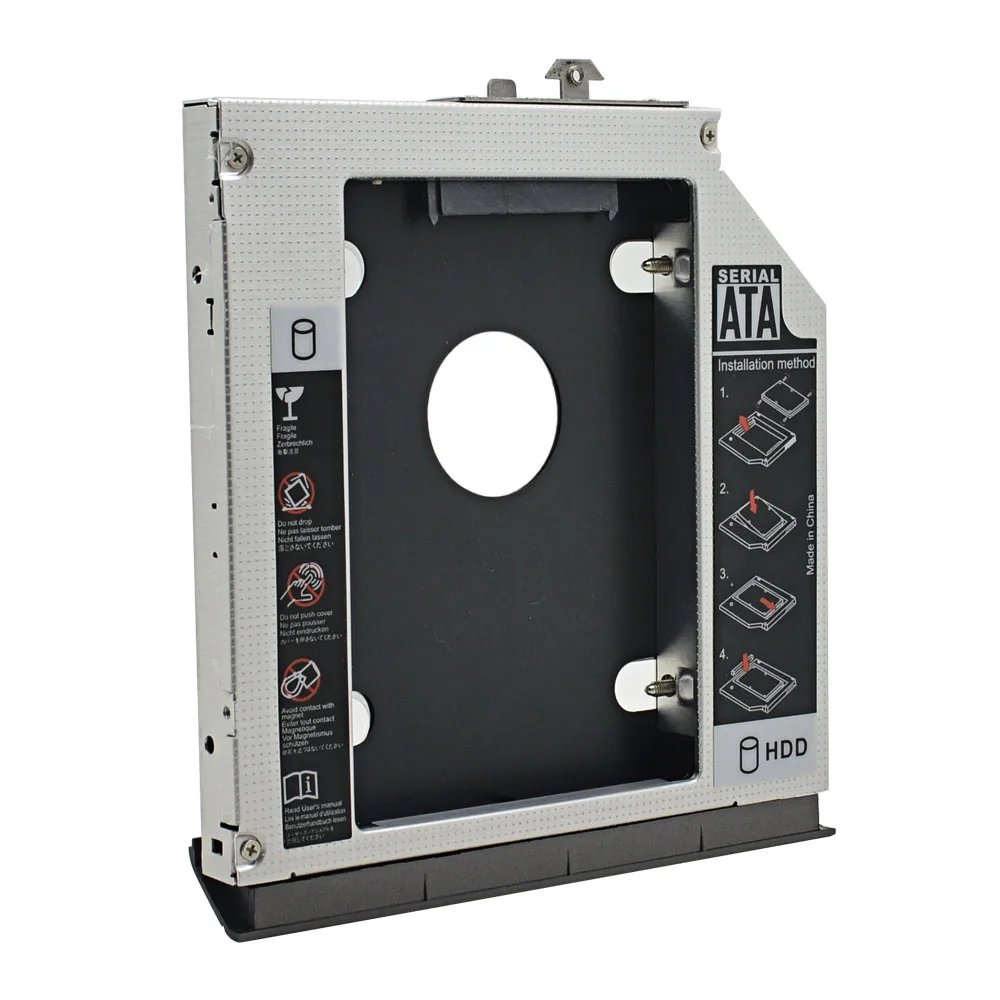 Алюминиевый корпус для 2-го жесткого диска 12 7 мм SATA 3 0 2 5 &quotSSD HDD HP Compaq 6530B 6535B 6730B 6730S