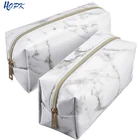 Кожаный чехол для карандашей и ручек, Большой Мраморный пенал для девочек, Подарочный чехол из искусственной кожи, принадлежности для офиса, школы и путешествий, Канцтовары