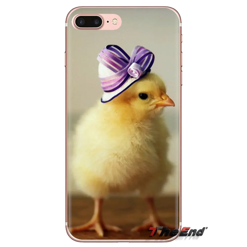 Детский прозрачный чехол из ТПУ с желтым рисунком цыпленка для Samsung Galaxy S3 S4 S5 Mini S6