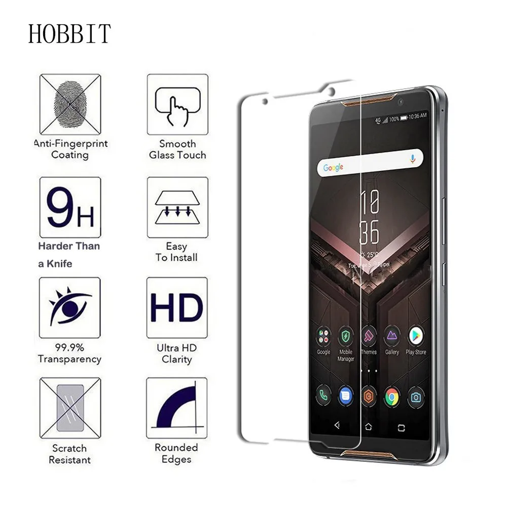 2 упаковки для Asus ROG Phone II 9H 0 3 мм 2.5D прозрачное закаленное стекло Защита экрана