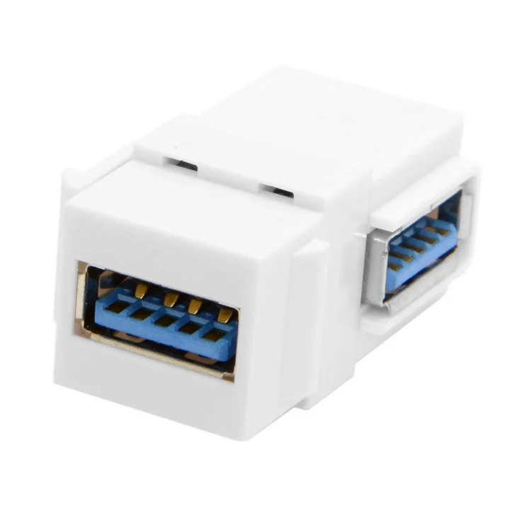 Угловой адаптер 90 градусов USB 3 0 A Femea для удлинителя Женский Acoplador Adaptador Keystone Jack