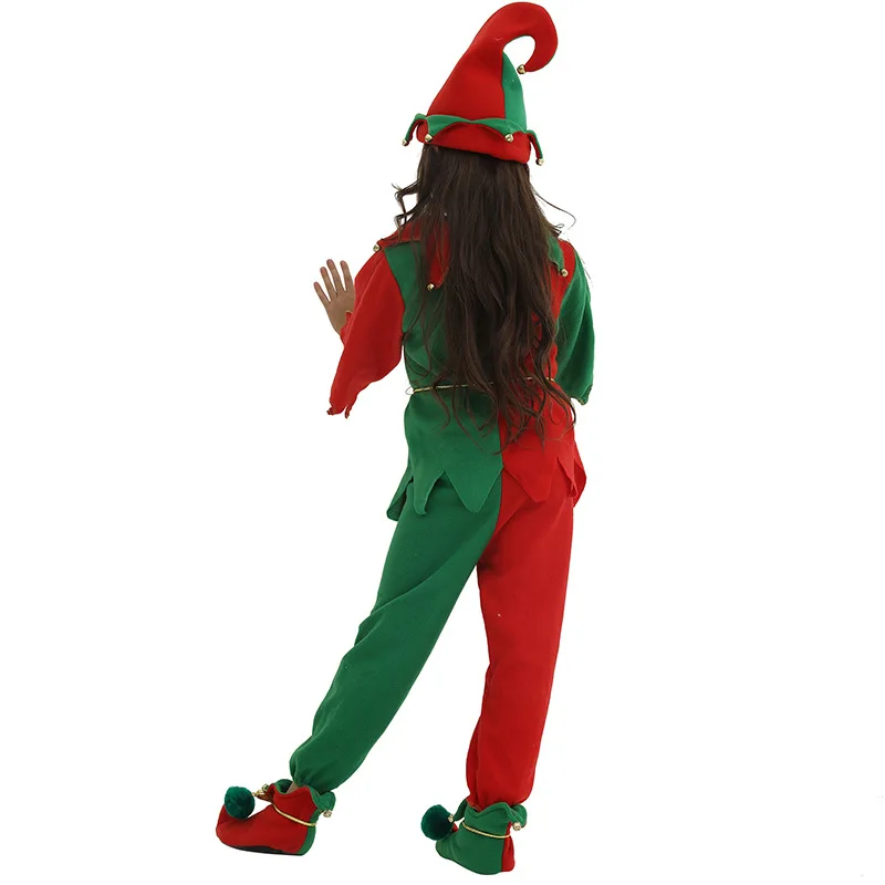 Boy Girl Elf Costume Kids Adults Family Green Cosplay New Year Costumes Gift Santa Claus Carnival Party Halloween Christmas |