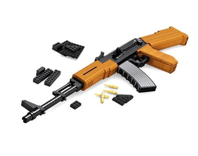 AK 47 Штурмовая винтовка оружие Модель 1:1 3D 617 шт. модель кирпичный пистолет