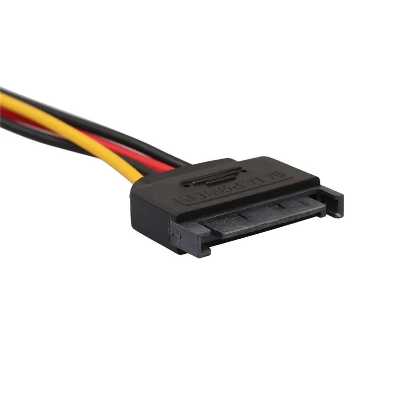 2 шт. SATA 15 контактный Штекерный разъем питания подходит для Molex IDE 4 Женский адаптер