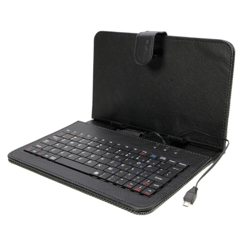 7&quot Tablet PC Leather Case Cover with Micro USB Keyboard Holder | Компьютеры и офис