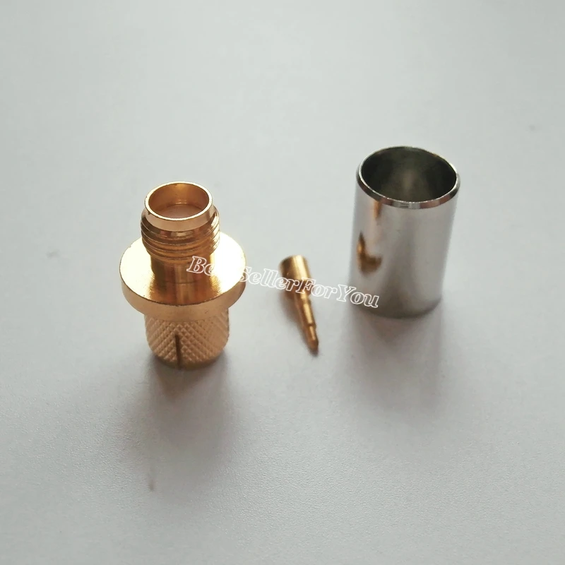 5X RP SMA обжимной гнездовой разъем для кабеля RG5 RG6 5D-FB LMR300 прямой радиочастотный