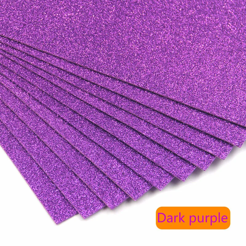 Dark purple 20*30 см 10 шт./лот без клея золотой блеск губчатая бумага EVA foam paper листы детский сад для самостоятельного изготовления бумаги без клея - Цвет: Dark purple