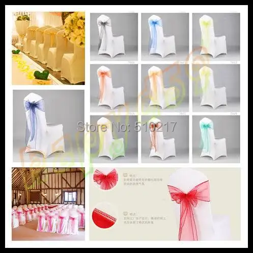 

800pcs wedding party hotel chair back flower bow satin chair back yarn decorative ribbon flower wedding decorations