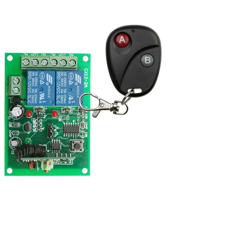 DC 12V 2 CH 2CH RF беспроводной переключатель системы дистанционного управления ЧЕРНЫЙ
