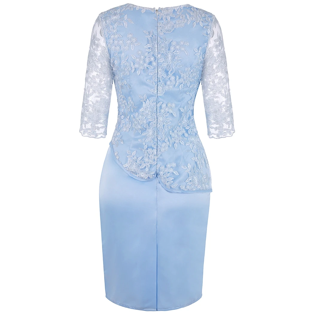 Women Elegant Half Sleeve Floral Lace Dress Plus Size Summer Fashion Ladies Evening Party Mesh Dresses Vestidos Large | Женская одежда