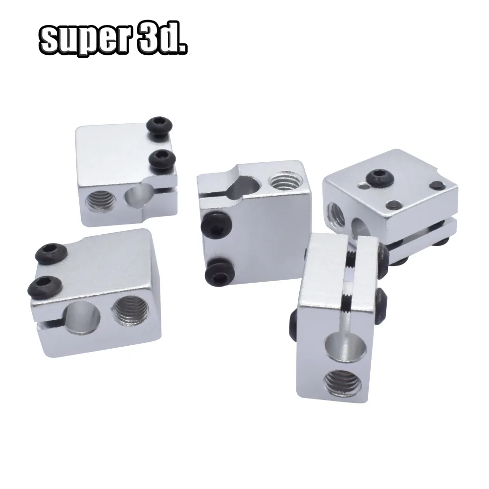 

2/5pcs 3D printer Volcano hot end eruption heater block heating block 1.75 3mm Filament Extruder J-head Aluminium Heater block