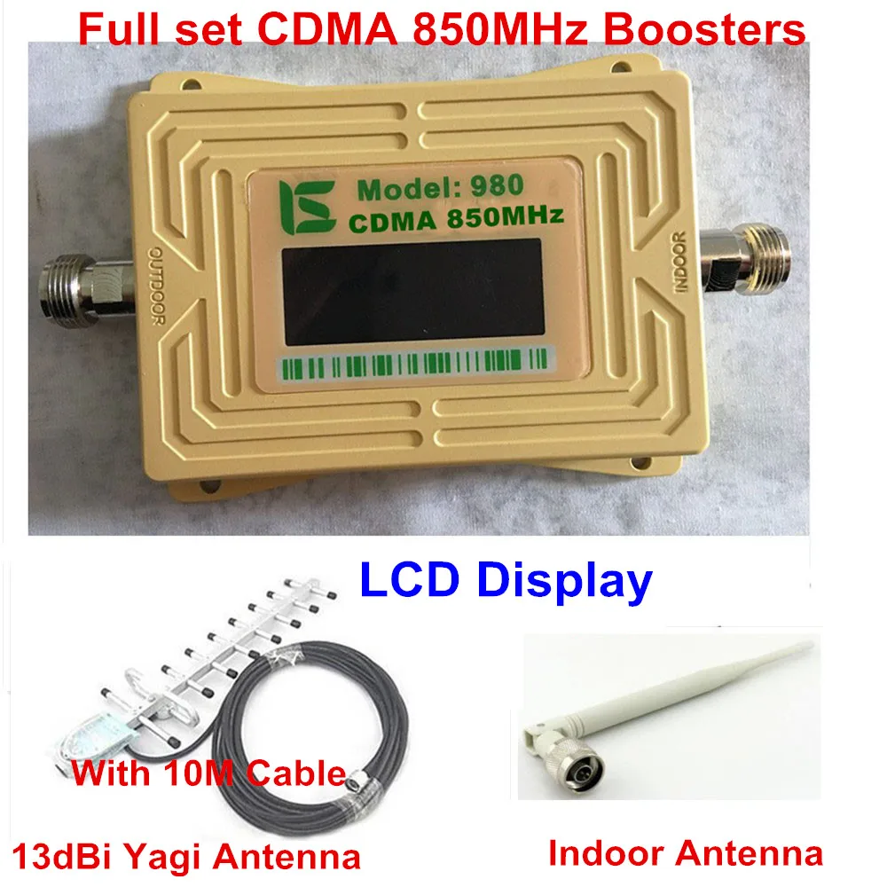 Полный комплект ЖК экран GSM CDMA 850 МГц повторитель Усилитель сотового телефона