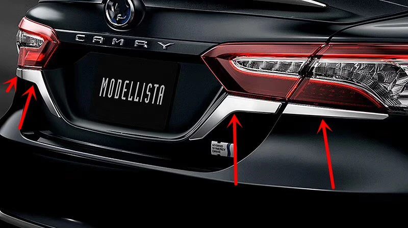 Задний фонарь брови для Toyota Camry хромированная Задняя Крышка багажника Люк отделка ободок крышка