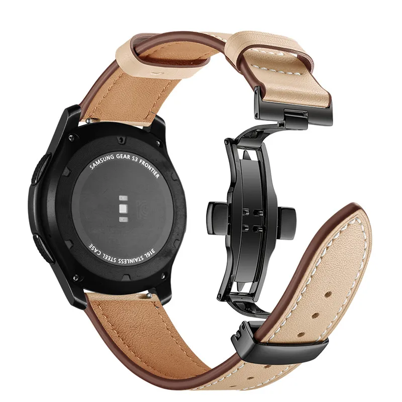 Кожаный ремешок на запястье для Samsung Gear S3 металлический складной браслет с