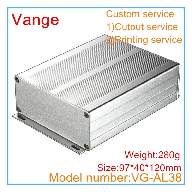 1 шт./лот экструдированный разделенный корпус 97*40*150 мм 6063-T5 алюминиевый для