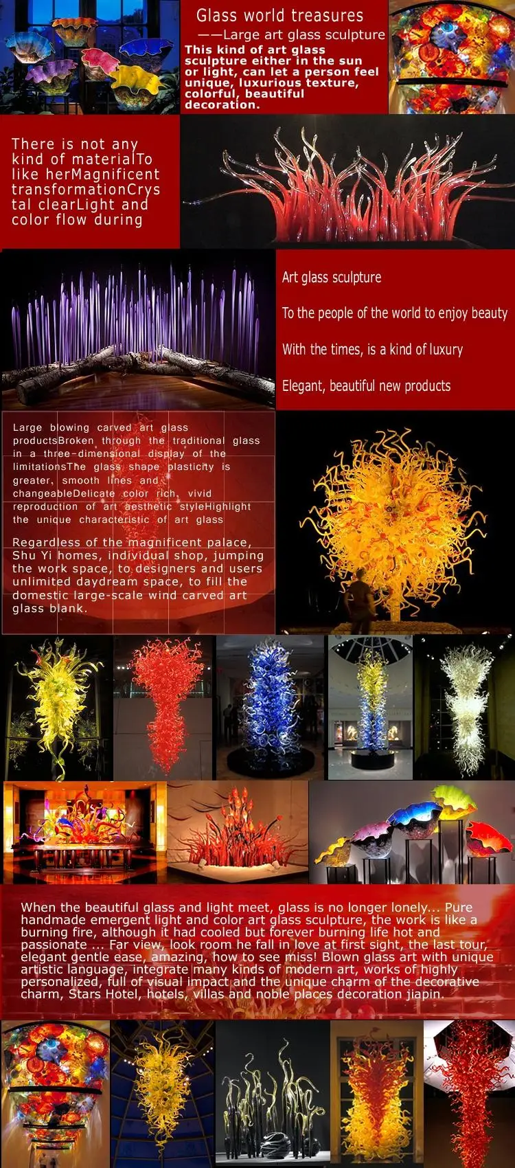 110/220 В AC Led вилла Лестницы украшения современный Chihuly стиль современная стеклянная китайская люстра лампа