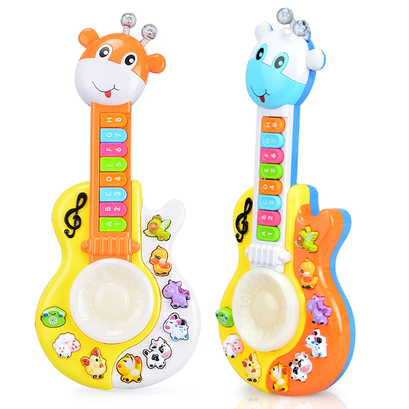 Детские электронные гитары игрушки музыкальное образование Малый олень