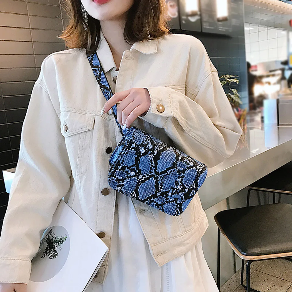 Модная женская сумка OCARDIAN с застежкой уличный мессенджер со змеиным принтом