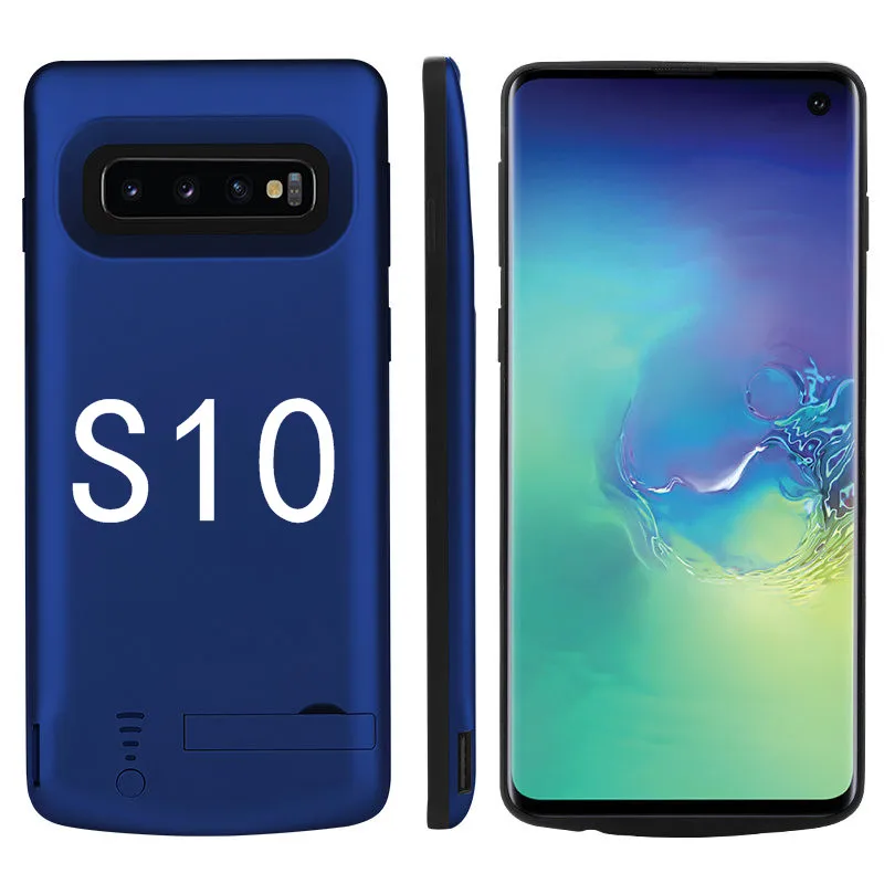 Blue( S10 ) 6000 мАч чехол питания для samsung Galaxy S10 Plus S10e ударопрочный аккумулятор зарядное устройство чехол с источником питания резервного копирования usb зарядка power bank - Цвет: Blue( S10 )