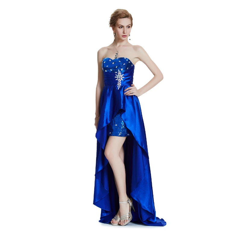 W. JOLI 2019 вечернее платье Sexy бретелек рукавов атласная Pleat Crytal банкет невесты